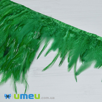 Перья петуха на ленте, 8-15 см, Зеленые, 10 см (PER-038926)