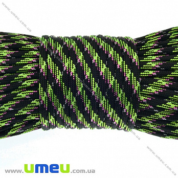 Шнур паракорд семижильный меланж 4 мм, Зеленый, 1 м (LEN-012230)