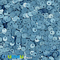 Пайетки Индия круглые плоские (смещённое отверстие), 4 мм, Синие, 5 г (PAI-041821)