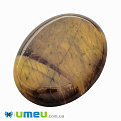 Кабошон нат. камінь Тигрове око, Овал, 40,2 х30,2 мм, 1 шт (KAB-050027)