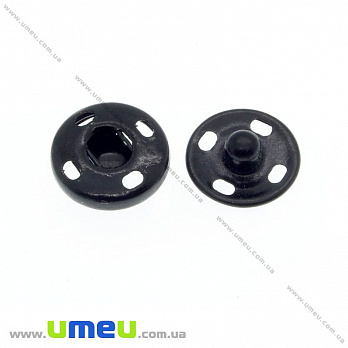 Кнопка пришивная металлическая, Черная, 7 мм, 1 шт (SEW-022976)