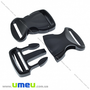 Фастекс пластиковый, 30 мм, Черный, 1 шт (BAG-002373)