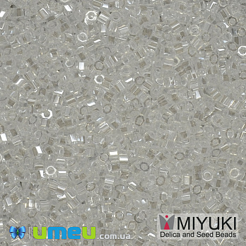 Бисер японский Miyuki Delica Cut 11/0 DBC0050, Прозрачный (люстр), 3 г (BIS-040099)