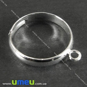 Кольцо с петлей, Светлое серебро, 1 шт (OSN-000459)