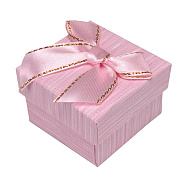 Подарункова коробочка Квадратна під кільце, 5х5х3,5 см, Рожева, 1 шт. (UPK-053777)
