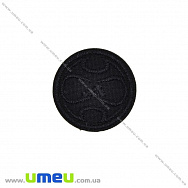 Термоаппликация Adidas круглая, 3 см, Черная, 1 шт (APL-031680)