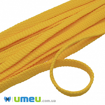 Полиэстеровый шнур плоский 7 мм, Желтый, 1 м (LEN-039369)