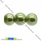 Намистина скляна Перли, 10 мм, Зелена, Кругла, 1 шт (BUS-014072)