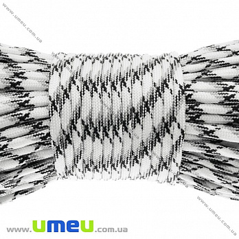 Шнур паракорд семижильный меланж 4 мм, Серый, 1 м (LEN-024926)