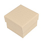 Подарункова коробочка Квадратна під кільце, 5х5х3,5 см, Бежева, 1 шт. (UPK-053783)