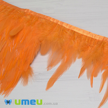 Перья петуха на ленте, 8-15 см, Оранжевые, 10 см (PER-038923)