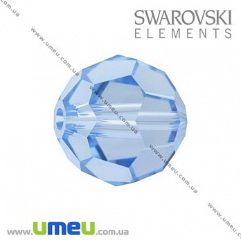 Бусина Swarovski 5000 Light Sapphire, 8 мм, Граненая круглая, 1 шт (BUS-005325)