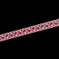 Репсовая лента с рисунком Розы, 15 мм, Красная, 1 м (LEN-054899)