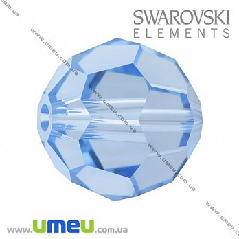 Бусина Swarovski 5000 Light Sapphire, 10 мм, Граненая круглая, 1 шт (BUS-003155)