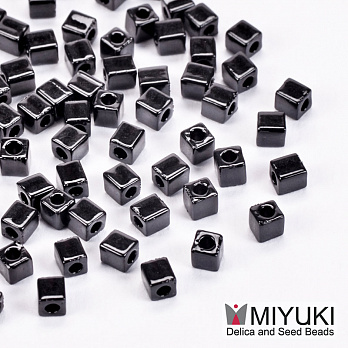 Бисер японский Miyuki Cubes SB3-401, 3 мм, Черный, 5 г (BIS-051228)