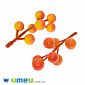 Ветка с ягодами, 9х4 см, Оранжевая, 1 шт (DIF-045736)