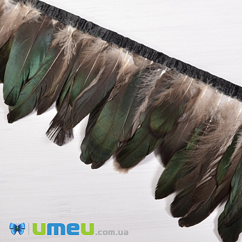 Перья утки на ленте, 7-15 см, Натуральные, 10 см (PER-040437)