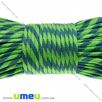 Шнур паракорд семижильный меланж 4 мм, Зеленый, 1 м (LEN-024924)