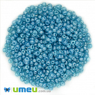 Бісер китайський великий, 6/0, Блакитний глазурирована, 4 мм, 25 г (BIS-037725)