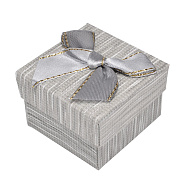 Подарункова коробочка Квадратна під кільце, 5х5х3,5 см, Сіра, 1 шт. (UPK-053773)