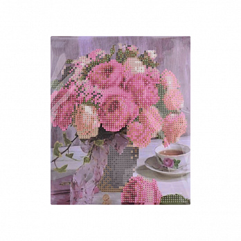 Набор алмазной живописи на картоне 25х21 см, Чайные розы, 1 набор (SXM-051457)