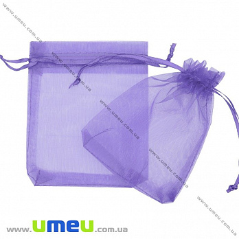 Подарочная упаковка из органзы, 10х12 см, Сиреневая, 1 шт (UPK-009775)