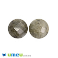 Кабошон нат. камень Лабрадорит, Круглый граненый, 14 мм, 1 шт (KAB-050565)