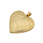 Медальон Сердце с узором, Позолота 18 kt, 29х29х7 мм, 1 шт (POD-054455)