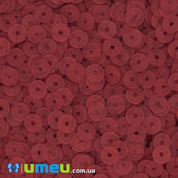 Пайетки Италия круглые плоские, 4 мм, Красные №466F Rosso Fancy, 3 г (PAI-039130)