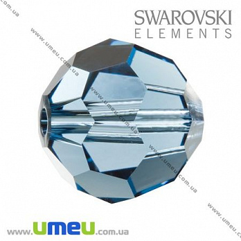 Бусина Swarovski 5000 Denim Blue, 10 мм, Граненая круглая, 1 шт (BUS-002271)