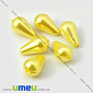 Намистина пластикова Крапля Перли, 10х6 мм, Жовта, 1 шт (BUS-008195)