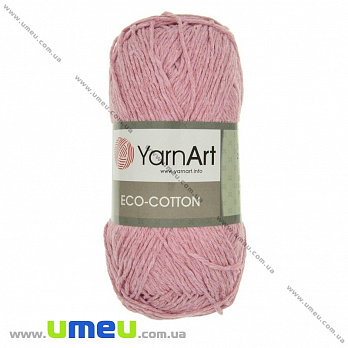 Пряжа YarnArt Eco-cotton 100 г, 220 м, Розовая 766, 1 моток (YAR-025227)