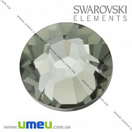 Стразы Swarovski 2058 Black Diamond, Плоские, SS9 (2,6 мм), 1 шт (STR-009810)