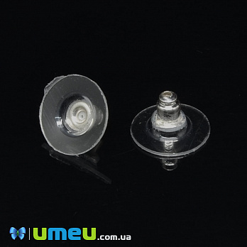 Заглушки для пусет, Светлое серебро, 12х7 мм, 1 пара (OSN-039256)