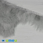 Перья индейки пушистые на ленте, 6-8 см, Серые, 10 см (PER-038964)