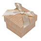 Подарункова коробочка Квадратна під кільце, 5х5х3,5 см, Бежева, 1 шт. (UPK-053776)