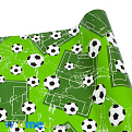 Упаковочная бумага Футбольные мячи, Зеленая, 70х100 см, 1 лист (UPK-041943)