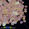 Пайетки Китай круглые, 4 мм, Бежевые AB, 5 г (PAI-022626)