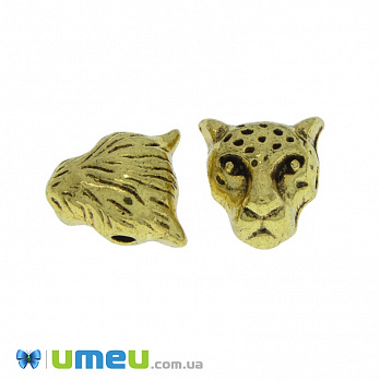 [Архив] Бусина мет. Леопард, 10х9х7 мм, Античное золото, 1 шт (BUS-039068)