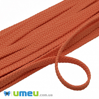Полиэстеровый шнур плоский 7 мм, Оранжевый, 1 м (LEN-039368)