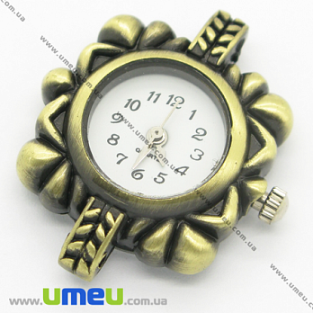 [Архив] Часы для браслетов квадратные, Античная бронза, 30х24 мм, 1 шт (CLC-006170)