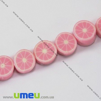Бусина FIMO Апельсин, 10х5 мм, Светло-розовая, 1 шт (BUS-003293)