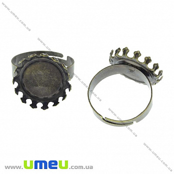 Кольцо под кабошон 16 мм, Античная бронза, 1 шт (OSN-013583)