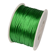 Атласный нейлоновый шнур, 1 мм, Зеленый, 1 м (LEN-053569)