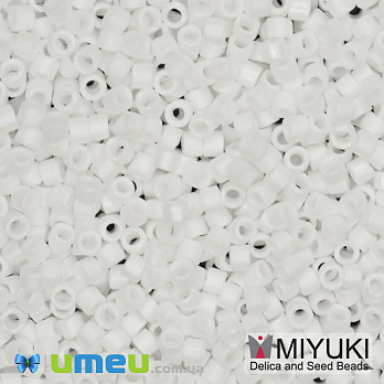 Бисер японский Miyuki Delica 15/0 DBS351, Белый матовый, 3 г (BIS-049663)