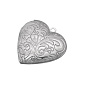 Медальйон Серце з візерунком з нержавіючої сталі, 29х29х7 мм, Темне срібло, 1 шт (STL-054451)