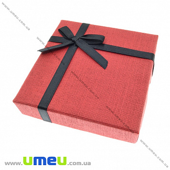 Подарочная коробочка для браслета Квадратная, 9х9х2 см, Красная, 1 шт (UPK-035274)