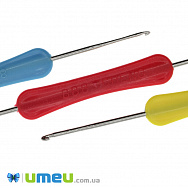 Крючок для вязания металлический двухсторонний 1,2 мм и 2,5 мм, 1 шт (YAR-023897)
