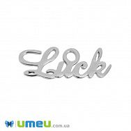Підвіска з нержавіючої сталі Luck, 16х5,5 мм, Темне срібло, 1 шт (STL-049179)