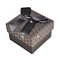 Подарункова коробочка Квадратна під кільце, 5х5х3,5 см, Коричнева, 1 шт (UPK-053789)